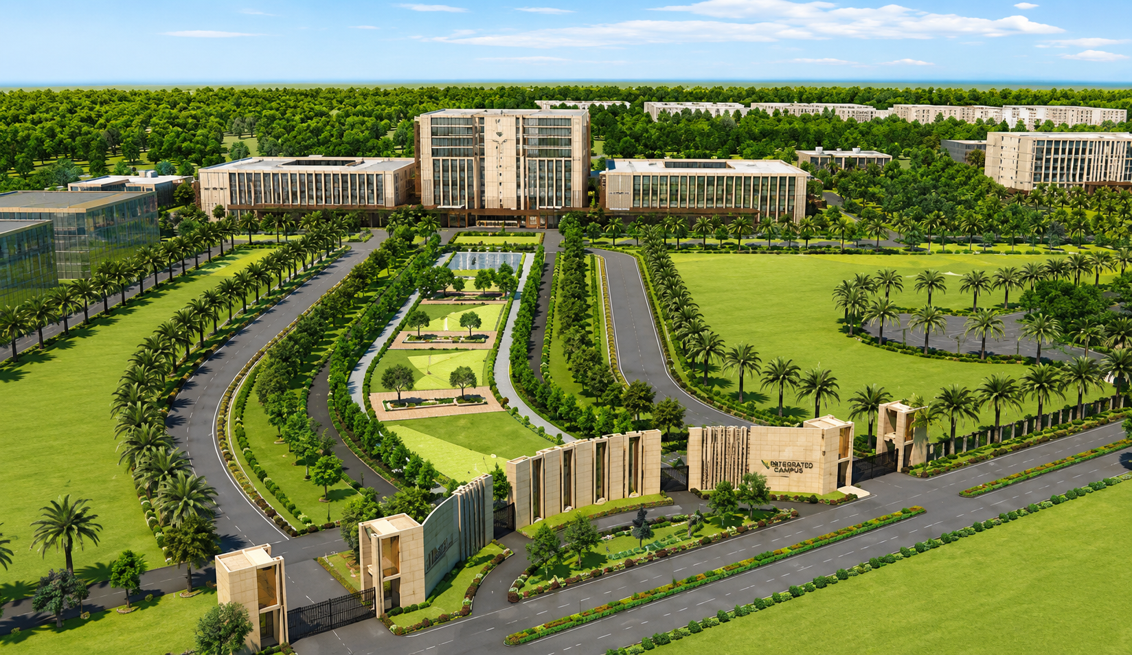 Indian Village & AIIMS Hospital Drone Photography